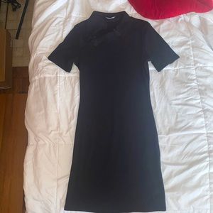 Japanese Style Black Midi Dress